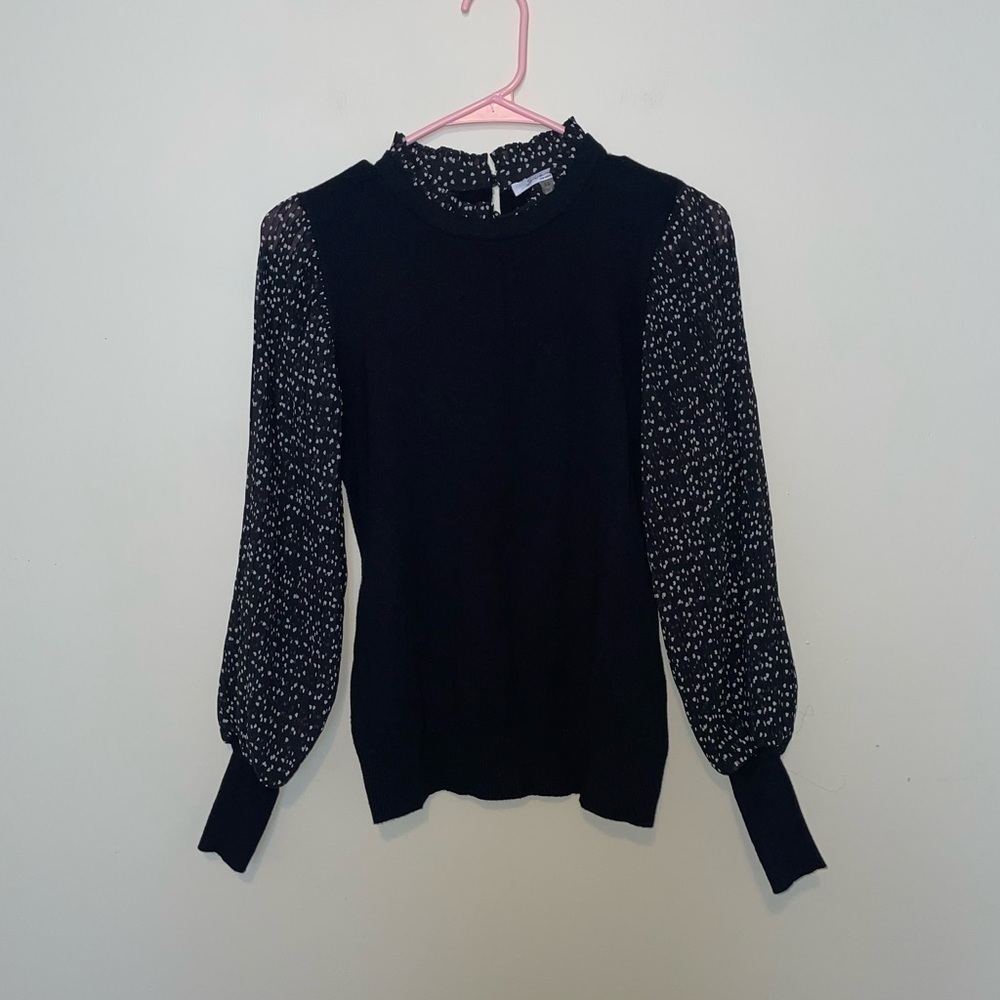 Sioni Milano Black and White Polka Dot Sweater Size XS